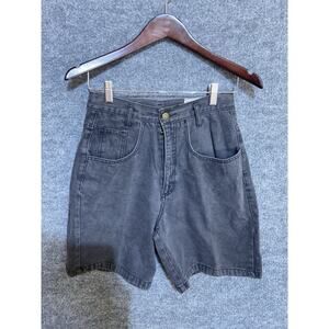Vintage Denim Shorts Not Guilty L womens/jrs high waist BOHO jean USA made 90s